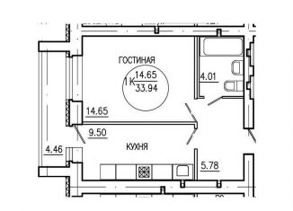 Продаю 1-ком. квартиру, 38.4 м2, Саратов