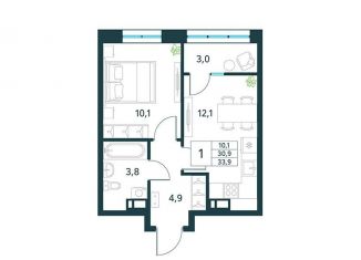 Продажа однокомнатной квартиры, 33.9 м2, Забайкальский край, микрорайон Хороший, 15