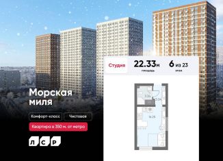 Продаю квартиру студию, 22.3 м2, Санкт-Петербург, метро Ленинский проспект