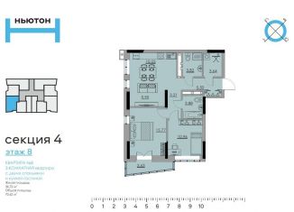 Продаю 3-комнатную квартиру, 70.6 м2, Пермь, ЖК Ньютон, улица Фридриха Энгельса, 18