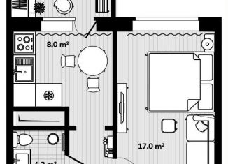 Продажа 1-комнатной квартиры, 34.8 м2, посёлок Тавричанка