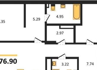 Продаю 2-комнатную квартиру, 76.9 м2, Калининград, улица Ломоносова, 52