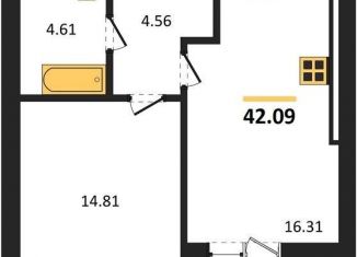 1-ком. квартира на продажу, 42.1 м2, Калининград