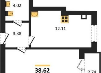 Продаю однокомнатную квартиру, 38.6 м2, Калининград, Московский район