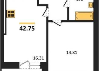 1-ком. квартира на продажу, 42.8 м2, Калининград