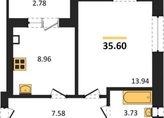 Продажа 1-комнатной квартиры, 35.6 м2, Калининградская область