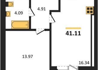 Продаю 1-ком. квартиру, 41.1 м2, Калининград