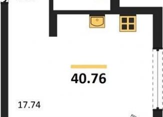 Продаю 1-комнатную квартиру, 40.8 м2, Калининградская область