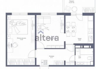 Продается 2-ком. квартира, 55.9 м2, село Усады, Счастливая улица, 10, ЖК Счастливый