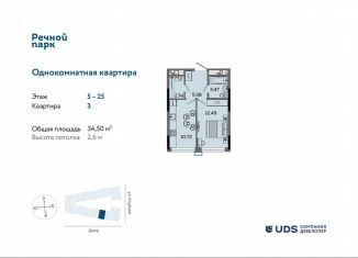 1-ком. квартира на продажу, 34.5 м2, Ижевск, Ленинский район