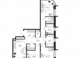 Продам 3-комнатную квартиру, 98.5 м2, Москва, улица Петра Кончаловского, 7к2