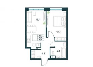 Продажа 1-комнатной квартиры, 39.8 м2, Забайкальский край, микрорайон Хороший, 15