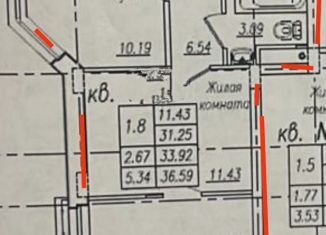 Продам 1-ком. квартиру, 36.6 м2, Тамбов, Пахотная улица, 14