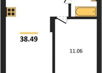 Продажа 1-ком. квартиры, 38.5 м2, Калининград, Московский район, Батальная улица, 65Б