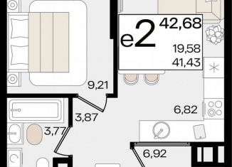 Продажа однокомнатной квартиры, 42.7 м2, Краснодар, Сормовская улица, лит1/1, Сормовская улица