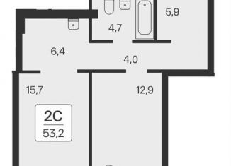 Продается 2-ком. квартира, 53.2 м2, Новосибирск, метро Сибирская