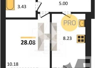 1-ком. квартира на продажу, 28.1 м2, Калининград, Ленинградский район