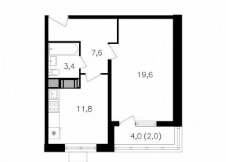 Продается 1-ком. квартира, 44.4 м2, Москва, район Щукино