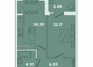 Продаю 1-комнатную квартиру, 40.1 м2, Иркутск, улица Петрова, 16, Правобережный округ