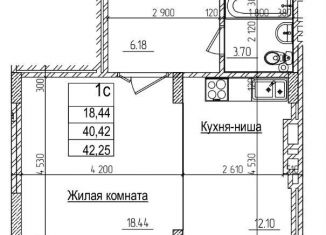 Продаю 1-ком. квартиру, 42.2 м2, Новосибирск, Заельцовский район, улица Дуси Ковальчук, 242