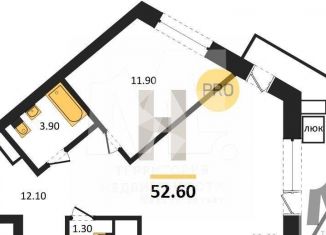 Продаю 2-ком. квартиру, 52.6 м2, Пионерский