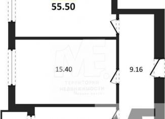 Продается 2-ком. квартира, 55.5 м2, Калининград, Ленинградский район, Суздальская улица, 15