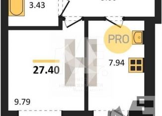 1-комнатная квартира на продажу, 27.4 м2, Калининград, Ленинградский район