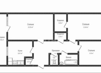 Продается 3-комнатная квартира, 66 м2, станица Динская, улица Кирова, 117