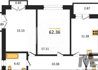 Продажа 2-комнатной квартиры, 62.4 м2, Калининград, Ленинградский район, Суздальская улица, 15