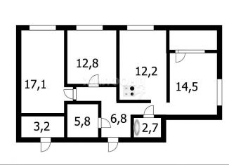 Продам трехкомнатную квартиру, 77.7 м2, Новосибирск, улица Шевченко, 19/1к4