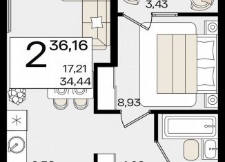 Продается однокомнатная квартира, 36.2 м2, Краснодарский край, Сормовская улица, 1/2к2