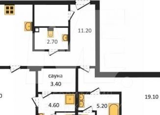 Продаю двухкомнатную квартиру, 96.1 м2, Калининград, Ленинградский район, улица Молодой Гвардии, 34к4