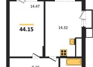 Продажа 1-комнатной квартиры, 44.2 м2, поселок Малое Исаково