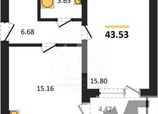 Продаю 1-комнатную квартиру, 43.5 м2, Калининград, улица Героя России Катериничева, 9к2