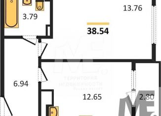 Продам 1-комнатную квартиру, 38.5 м2, Калининград, Московский район, Интернациональная улица, 14