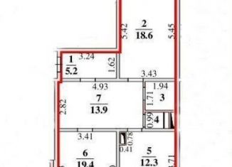 Продается 2-ком. квартира, 73.8 м2, Липецкая область, Агрономическая улица