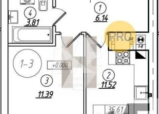 Продается однокомнатная квартира, 34.2 м2, Калининград, Московский район