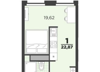 Продажа 1-комнатной квартиры, 22.9 м2, Рязань, улица Зубковой, 7