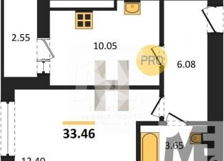 Продаю 1-комнатную квартиру, 33.5 м2, Калининград