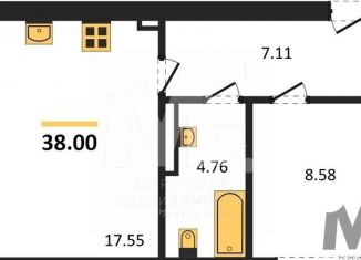 Продам 1-комнатную квартиру, 38 м2, Пионерский, Комсомольская улица, 19