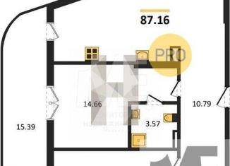 Продам 2-ком. квартиру, 87.2 м2, Калининградская область, улица Нахимова