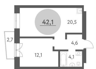 Продаю 2-комнатную квартиру, 42.1 м2, Новосибирск, метро Речной вокзал