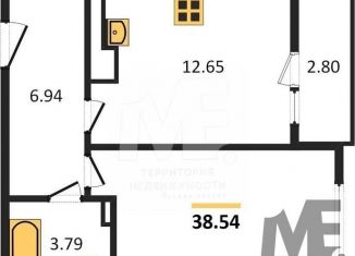 Продам 1-ком. квартиру, 38.5 м2, Калининград, Московский район, Интернациональная улица, 16