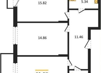 2-ком. квартира на продажу, 69.9 м2, поселок Малое Исаково