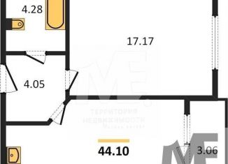 Продаю 1-ком. квартиру, 44.1 м2, Калининград, Московский район, Интернациональная улица, 16