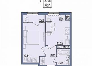 Продаю 1-комнатную квартиру, 32.2 м2, Волгоград, Тракторозаводский район