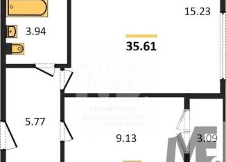 Продажа 1-комнатной квартиры, 35.6 м2, Калининград, Новгородская улица, 3Ак5, Центральный район