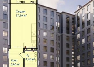 Квартира на продажу студия, 38 м2, Махачкала, улица Ирчи Казака, 101