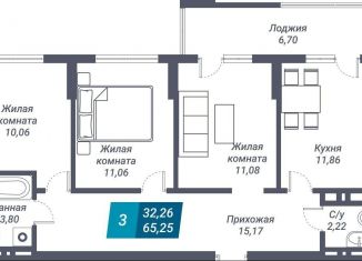 Продаю 3-комнатную квартиру, 72 м2, Новосибирск, улица Королёва, 19, метро Маршала Покрышкина