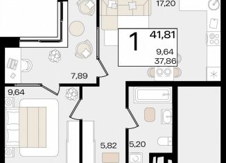 Продажа 1-ком. квартиры, 41.8 м2, Краснодарский край, Сормовская улица, лит1/1